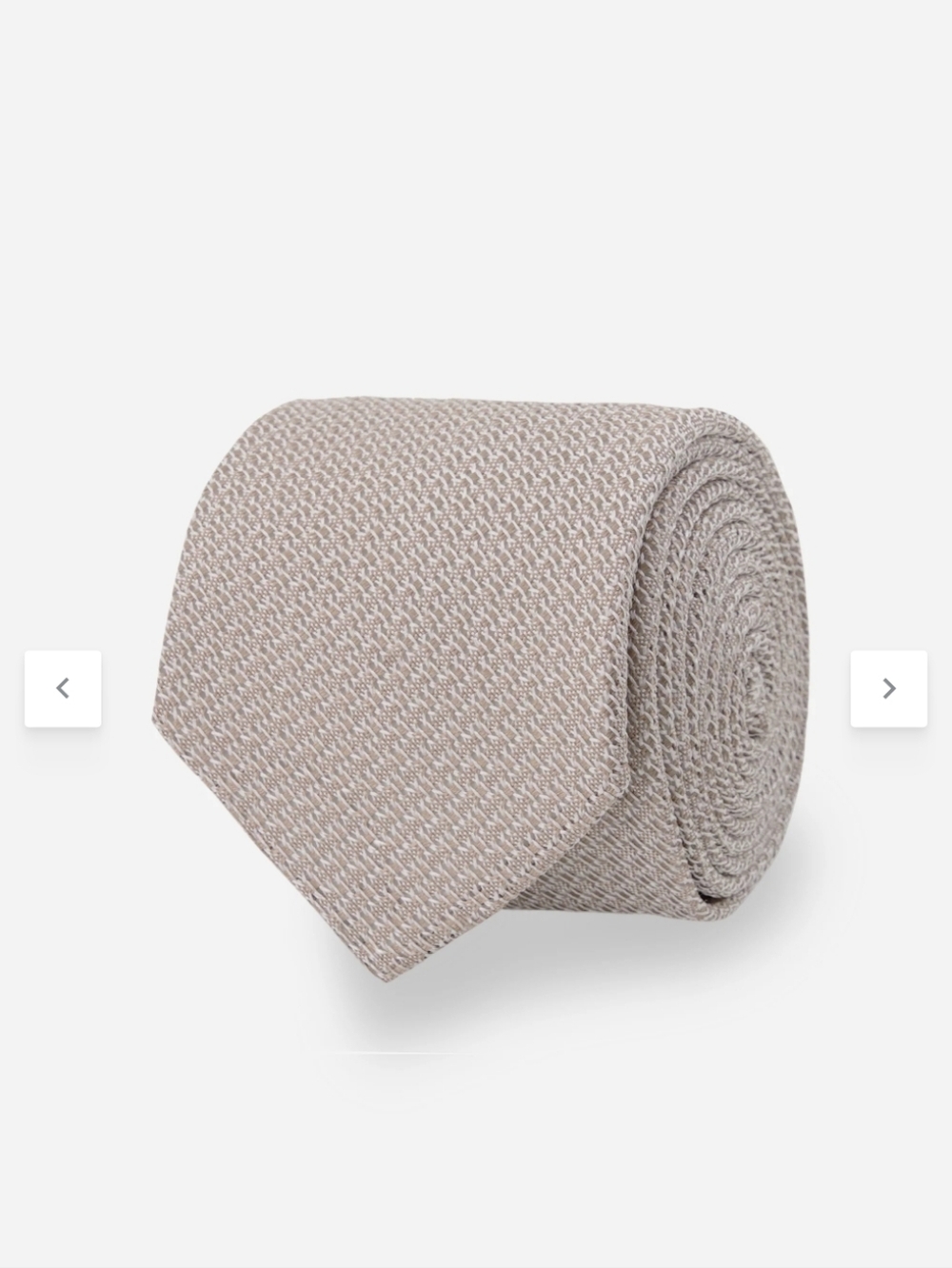 The Tie Bar Solid Grenadine Champagne Tie- 3"